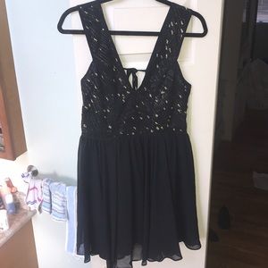 Black with gold detailing party dress!